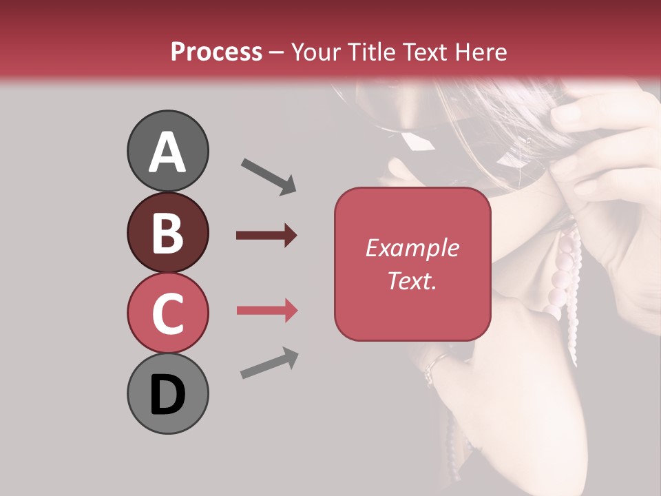 Caucasian Head Glamour PowerPoint Template