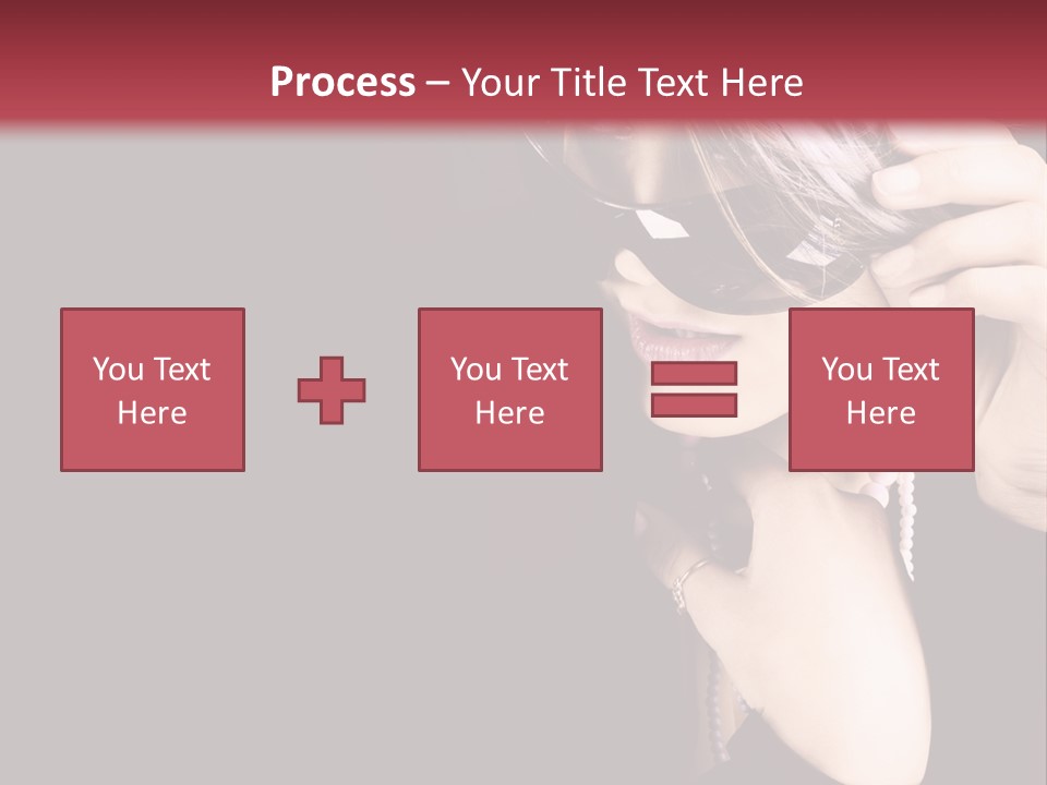 Caucasian Head Glamour PowerPoint Template