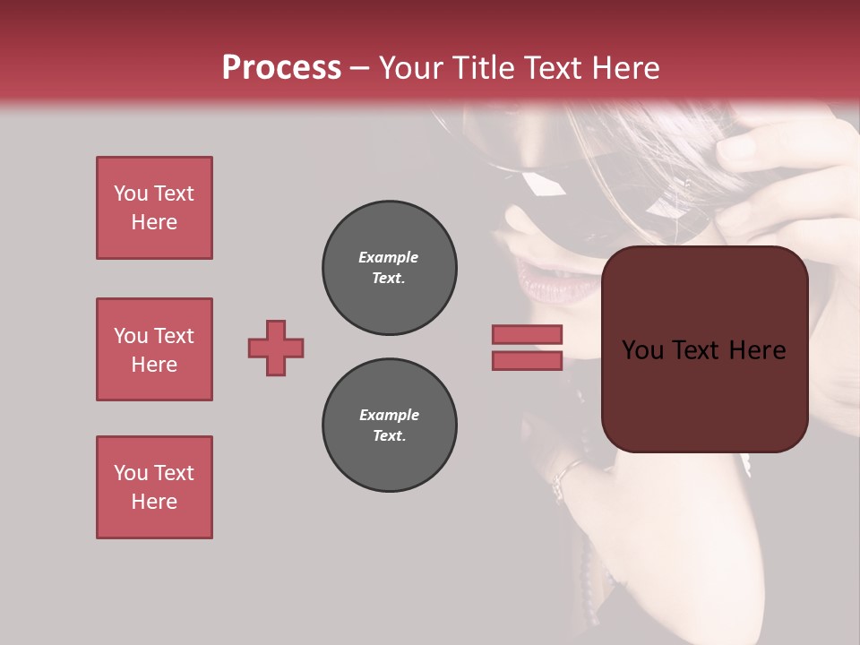 Caucasian Head Glamour PowerPoint Template
