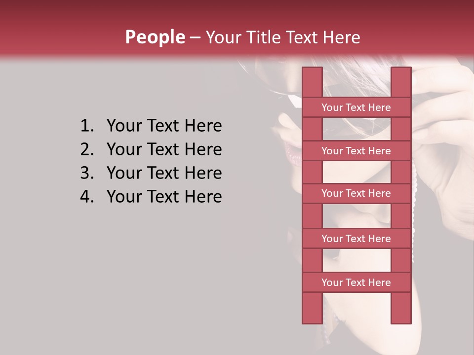 Caucasian Head Glamour PowerPoint Template