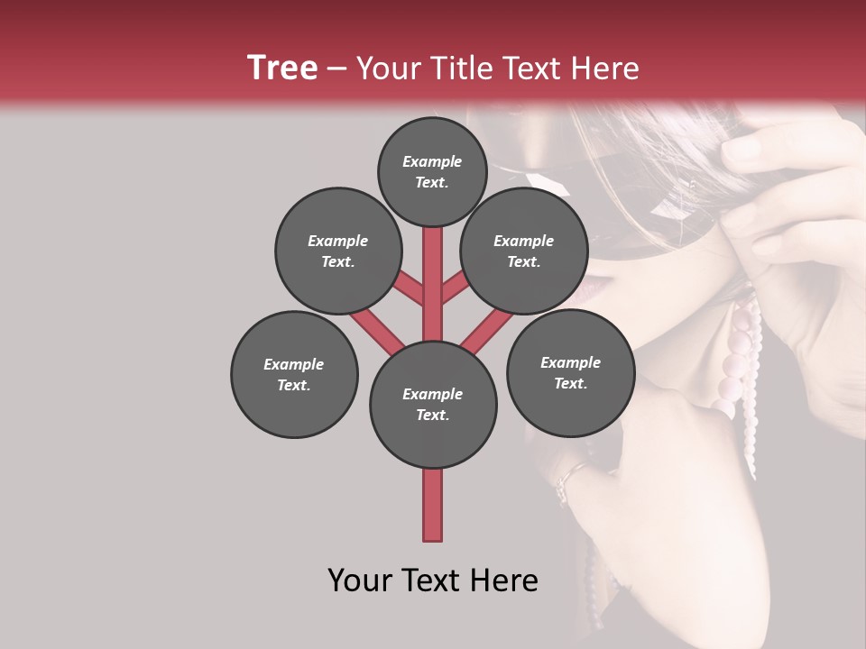 Caucasian Head Glamour PowerPoint Template