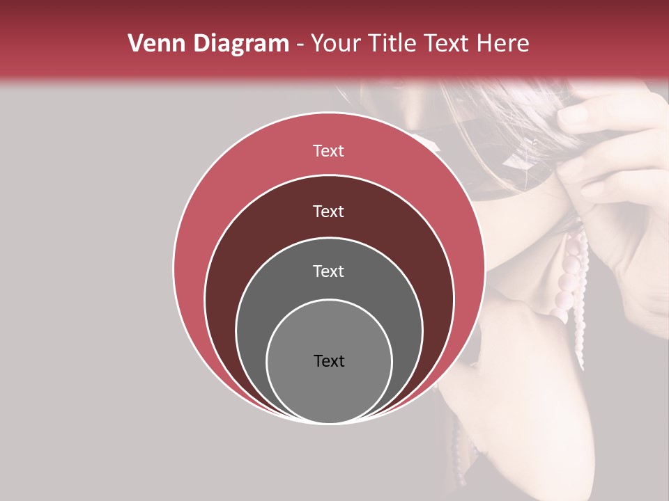 Caucasian Head Glamour PowerPoint Template