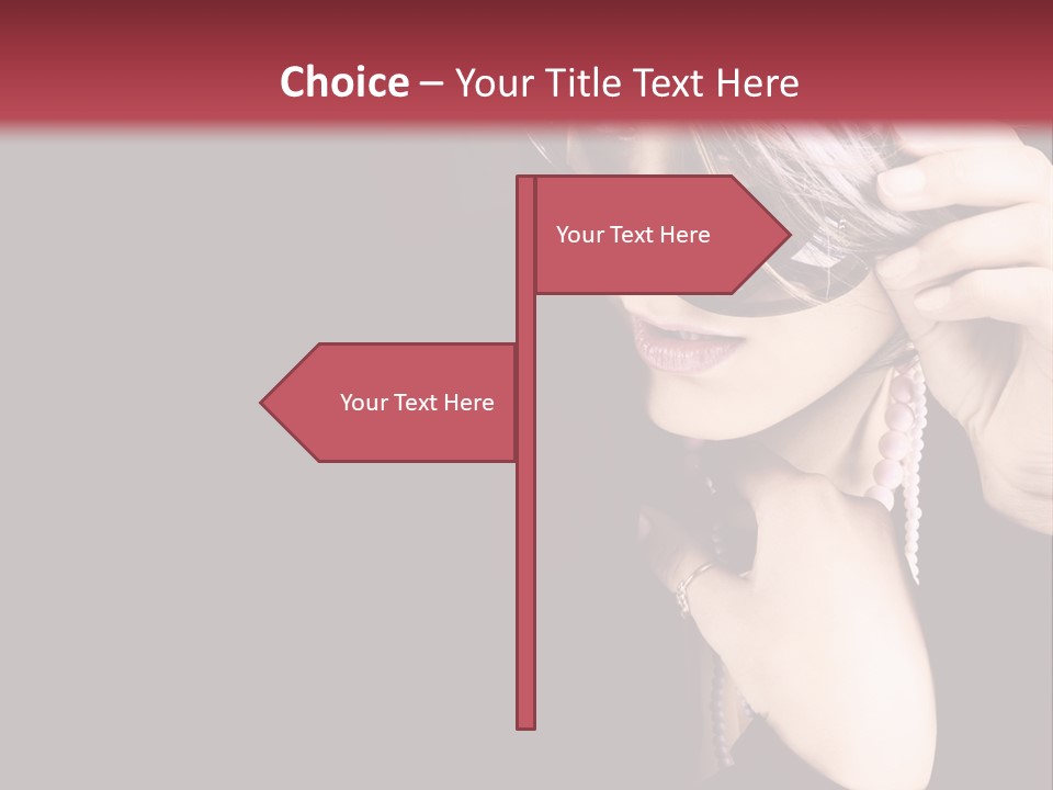 Caucasian Head Glamour PowerPoint Template