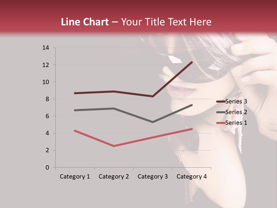 Caucasian Head Glamour PowerPoint Template