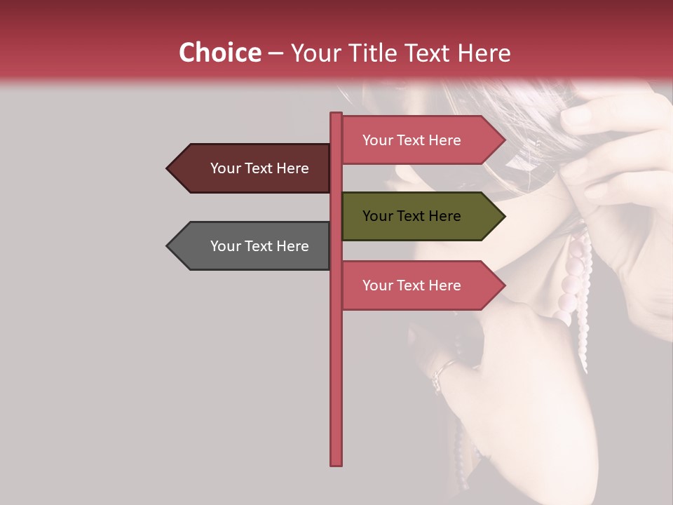 Caucasian Head Glamour PowerPoint Template