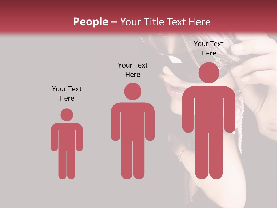 Caucasian Head Glamour PowerPoint Template