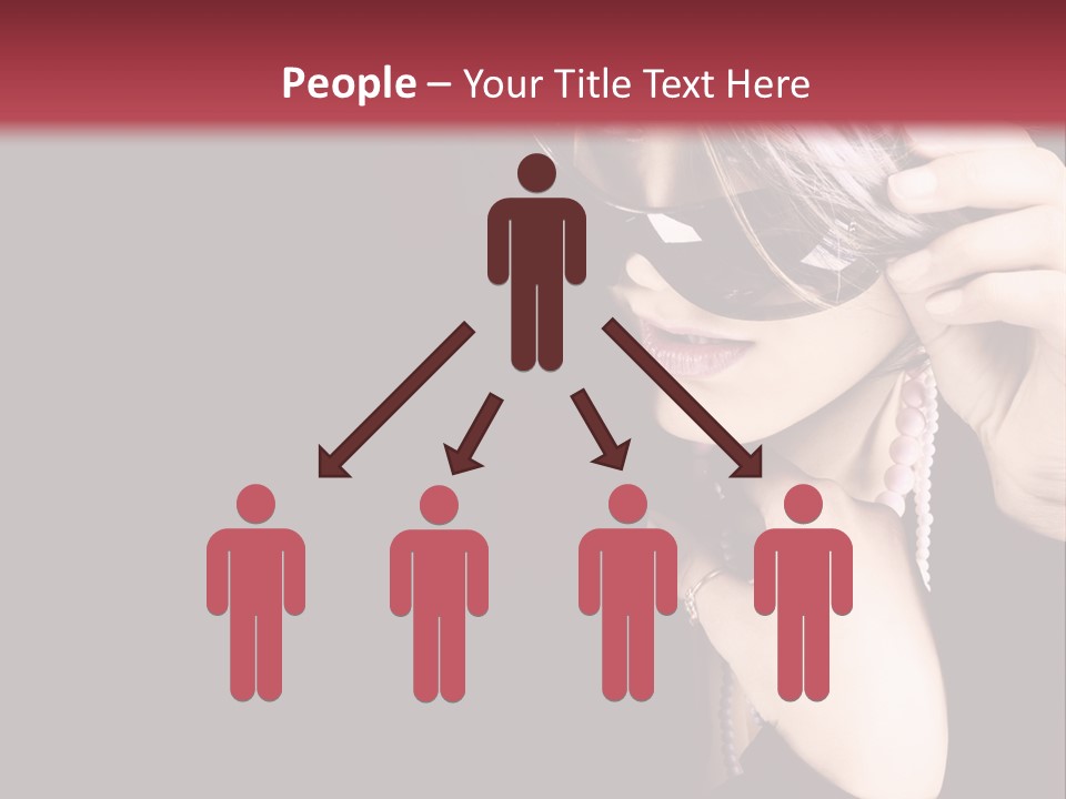 Caucasian Head Glamour PowerPoint Template