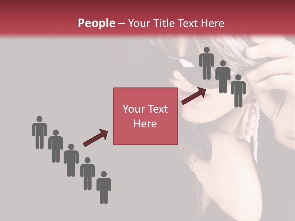 Caucasian Head Glamour PowerPoint Template