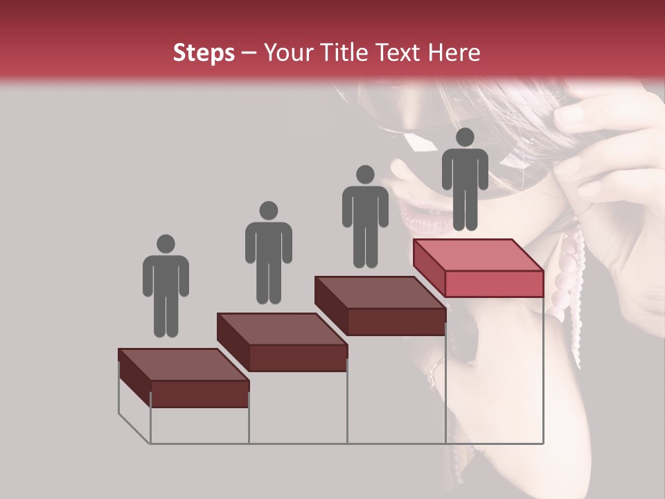 Caucasian Head Glamour PowerPoint Template