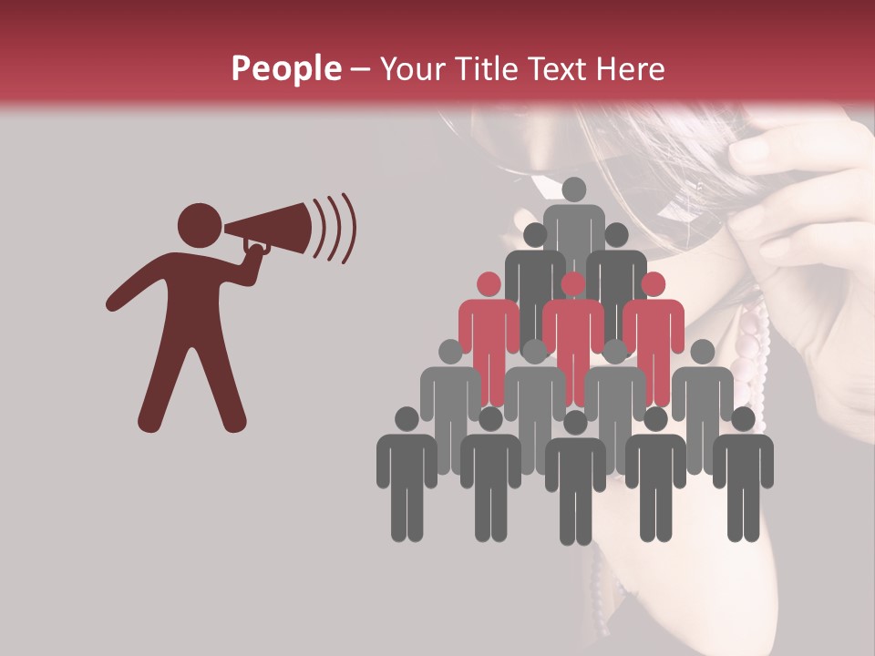 Caucasian Head Glamour PowerPoint Template