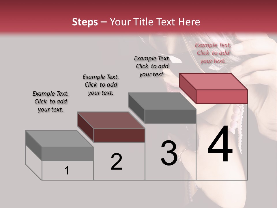 Caucasian Head Glamour PowerPoint Template