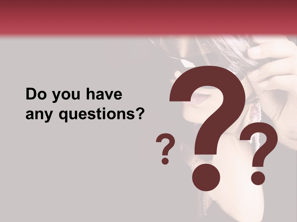 Caucasian Head Glamour PowerPoint Template