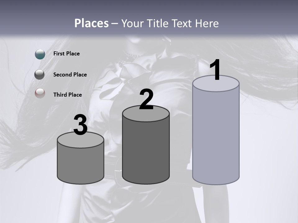 Girl Flying Hair PowerPoint Template