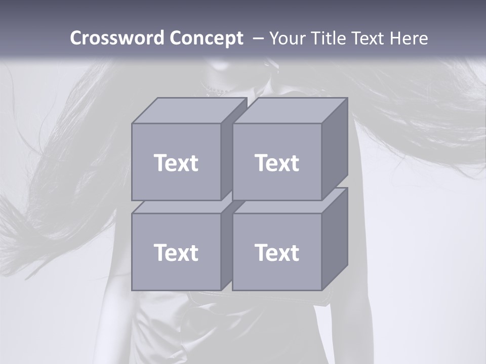 Girl Flying Hair PowerPoint Template