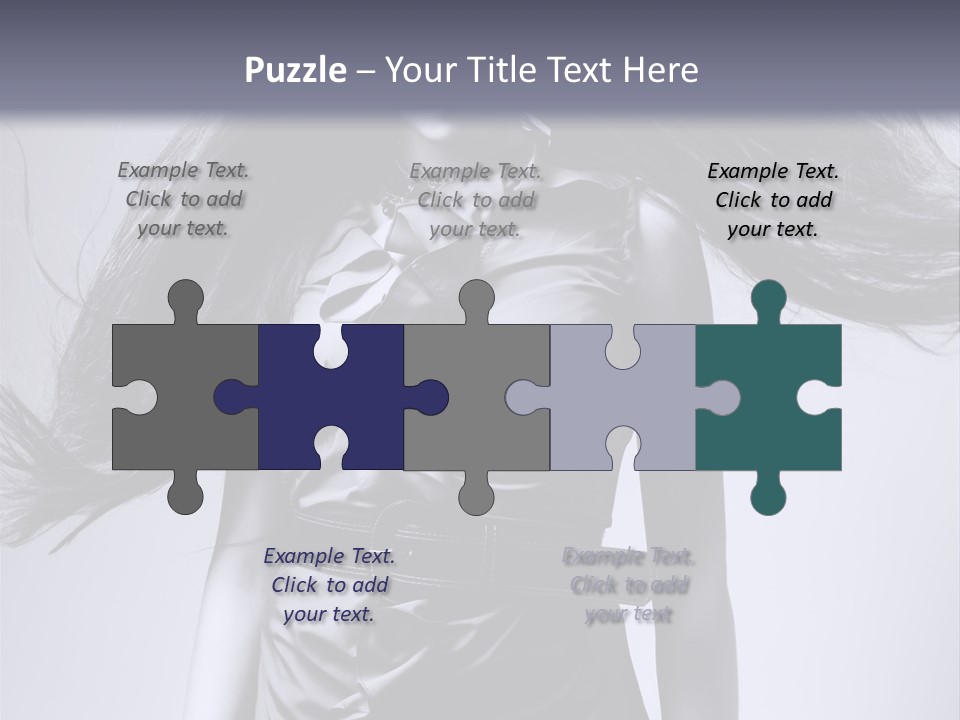 Girl Flying Hair PowerPoint Template