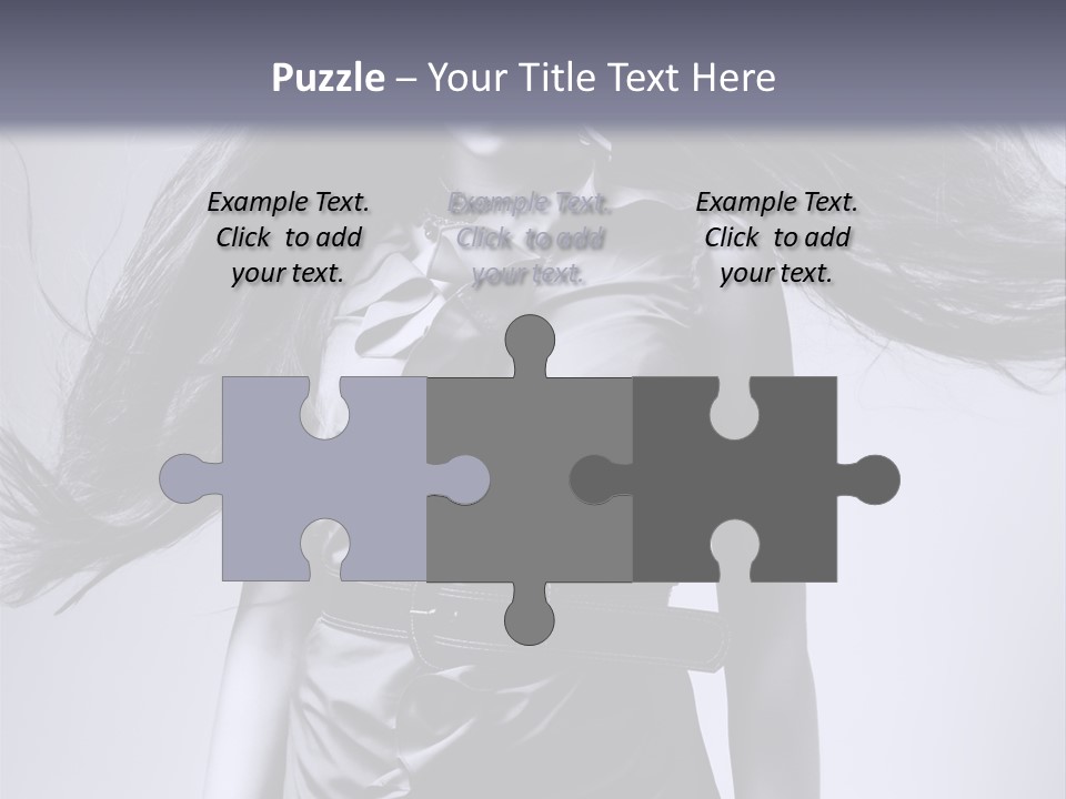 Girl Flying Hair PowerPoint Template