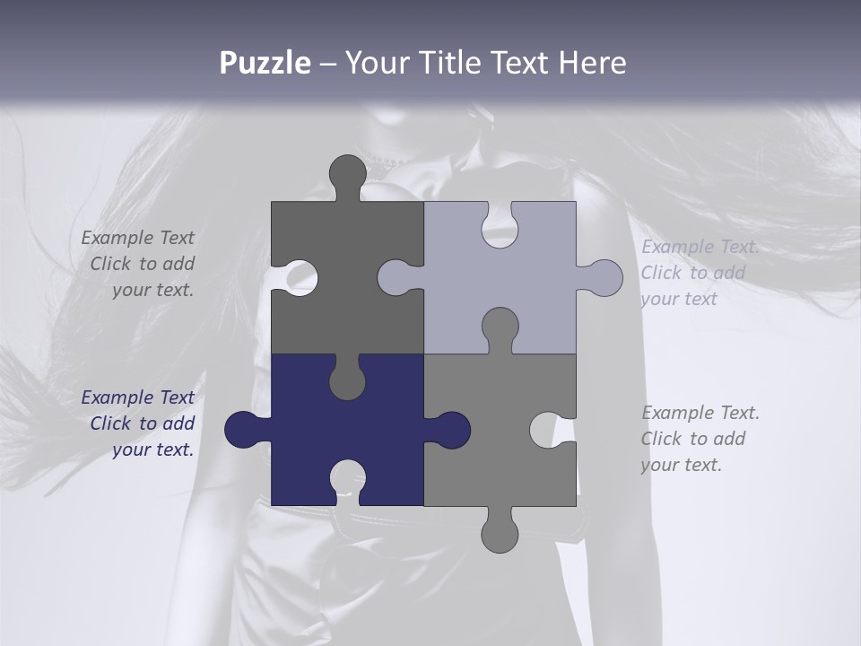 Girl Flying Hair PowerPoint Template