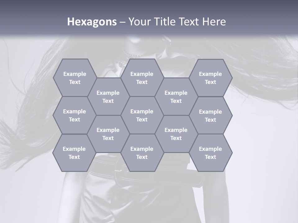 Girl Flying Hair PowerPoint Template