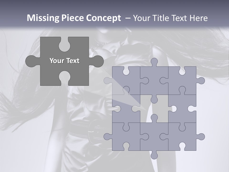 Girl Flying Hair PowerPoint Template