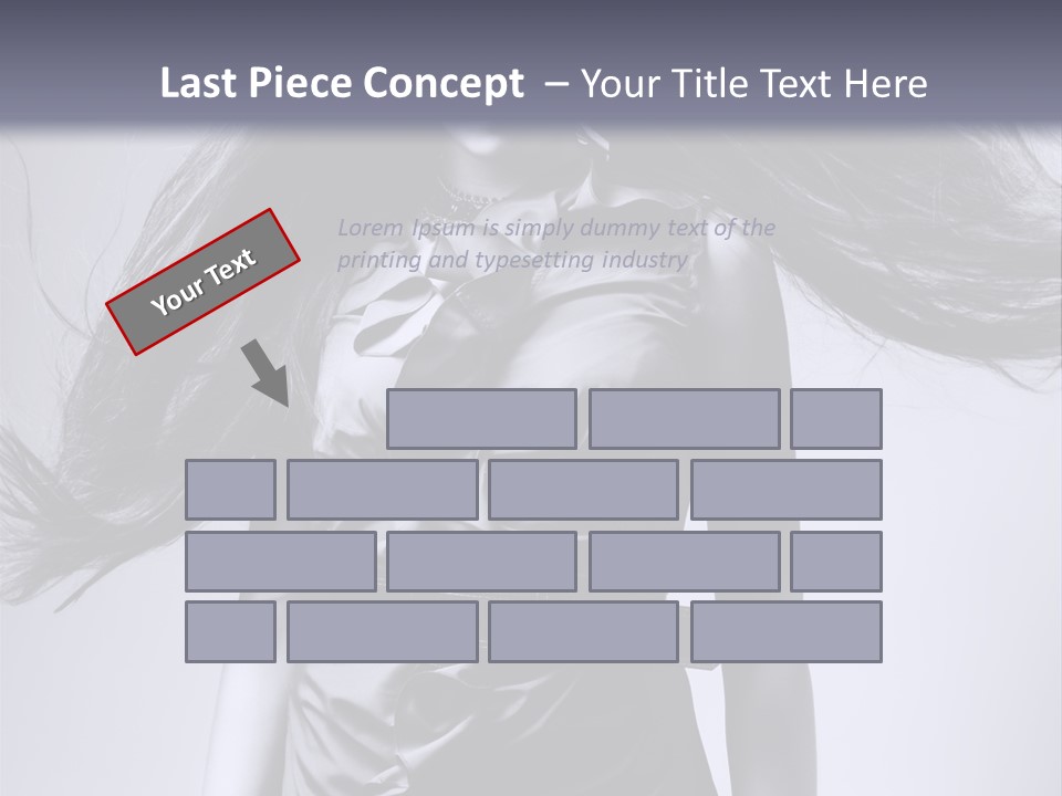 Girl Flying Hair PowerPoint Template