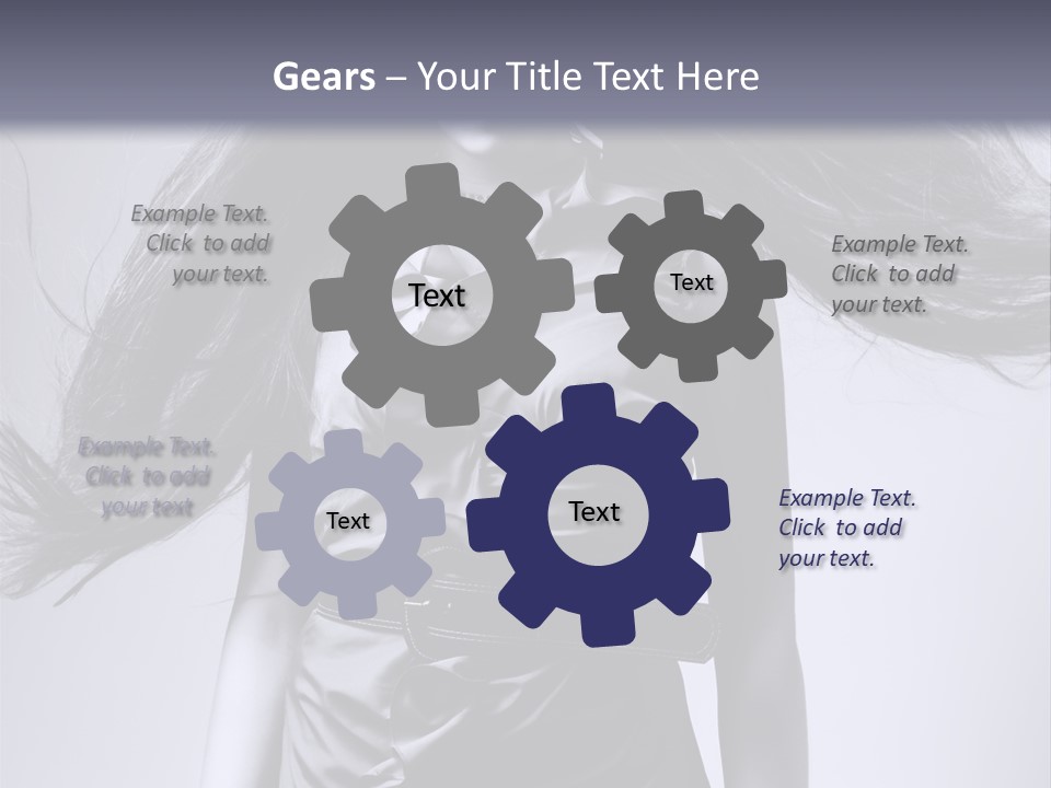 Girl Flying Hair PowerPoint Template