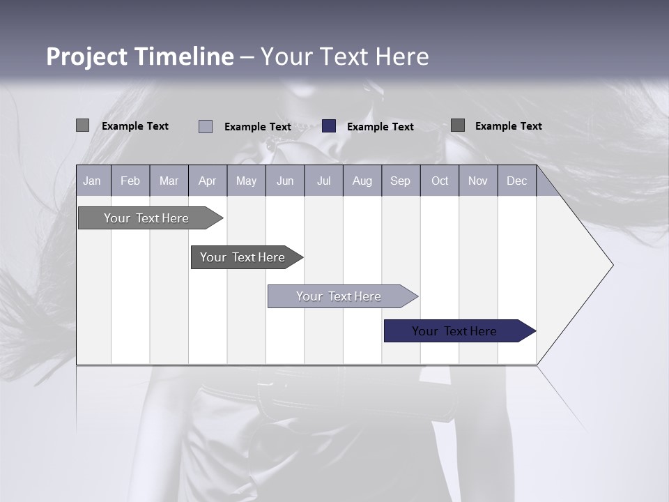 Girl Flying Hair PowerPoint Template