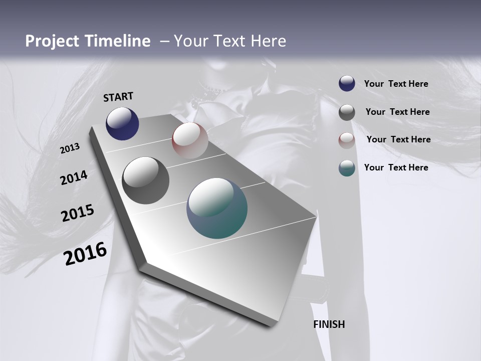 Girl Flying Hair PowerPoint Template