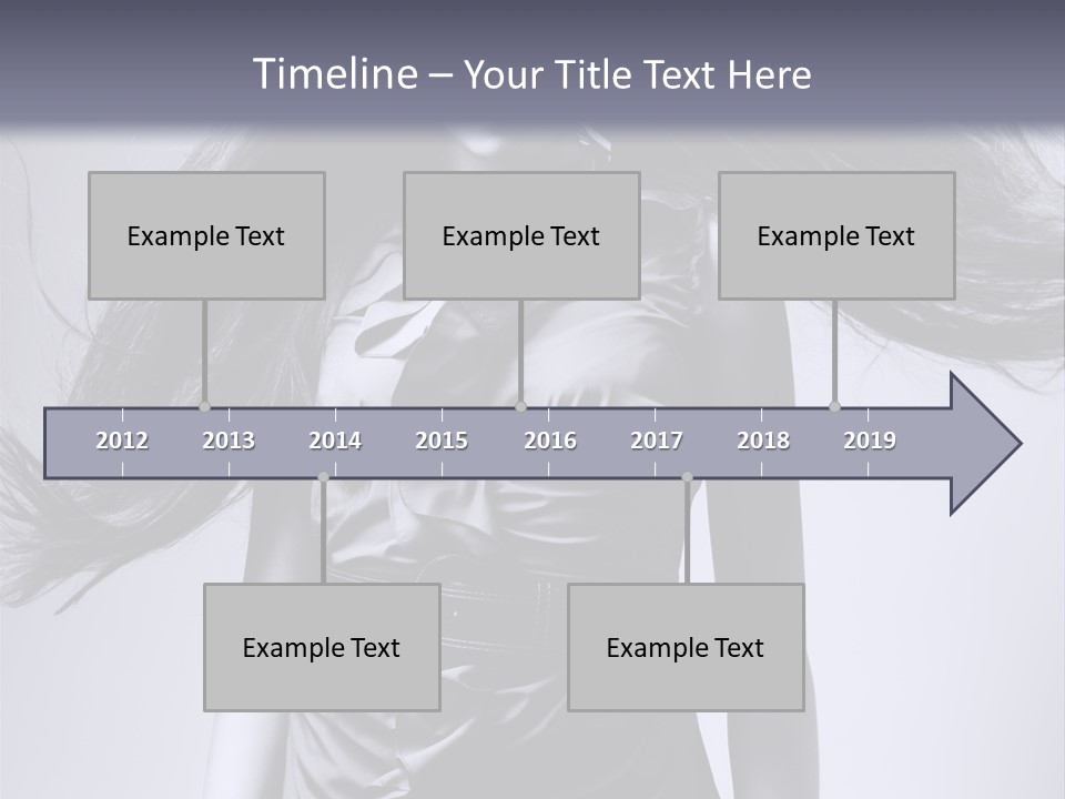 Girl Flying Hair PowerPoint Template