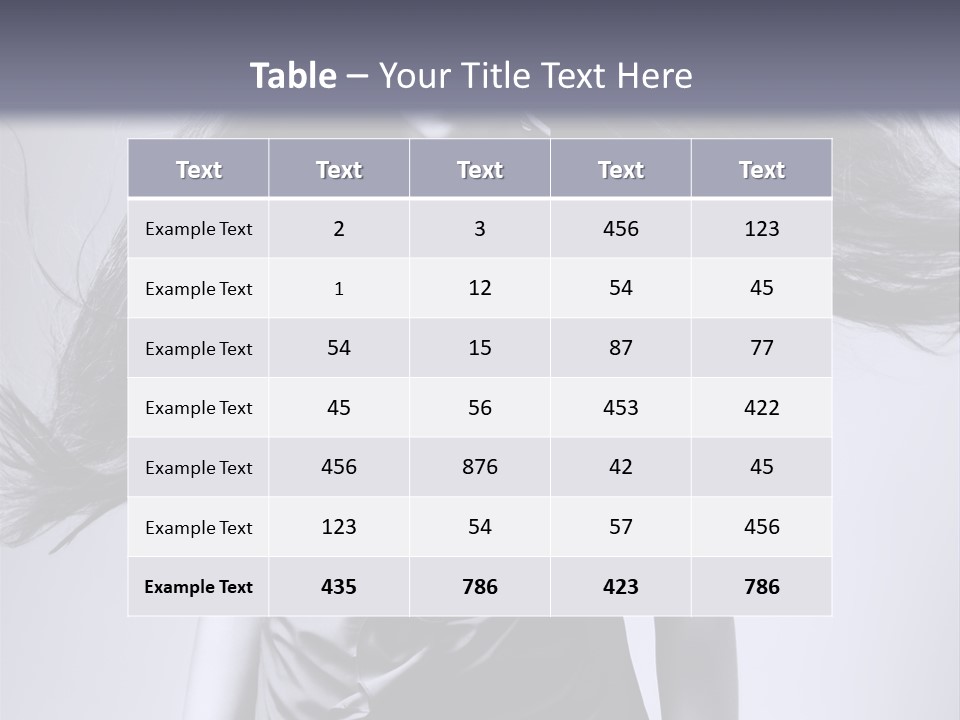 Girl Flying Hair PowerPoint Template