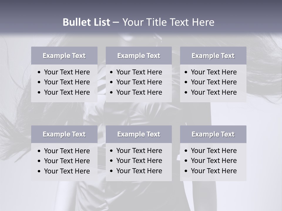 Girl Flying Hair PowerPoint Template