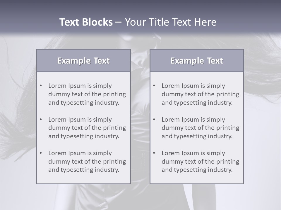 Girl Flying Hair PowerPoint Template