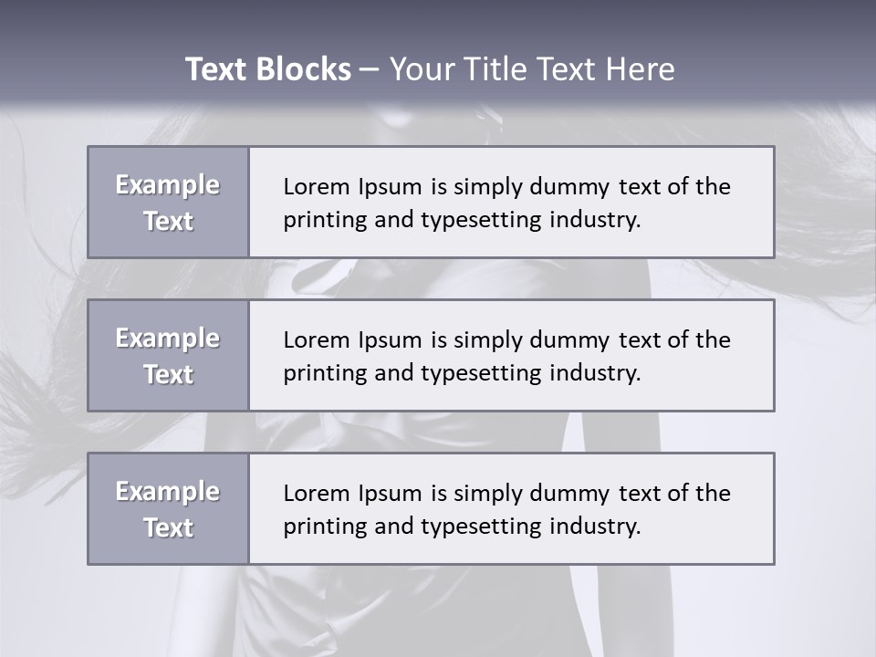 Girl Flying Hair PowerPoint Template