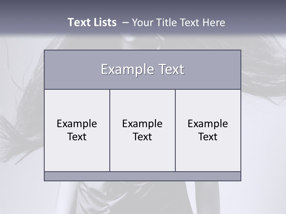 Girl Flying Hair PowerPoint Template