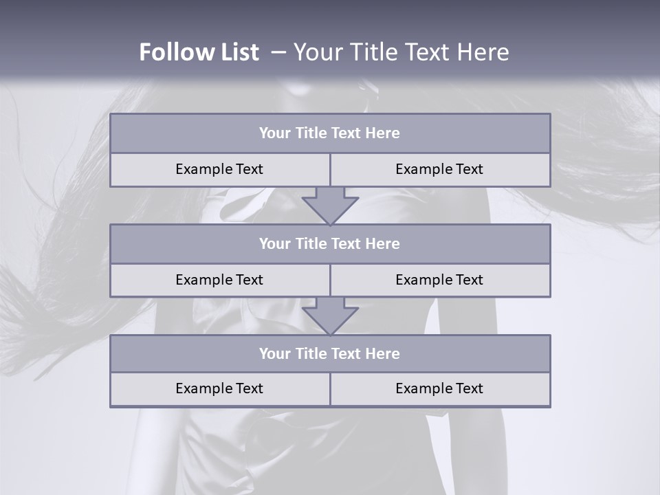 Girl Flying Hair PowerPoint Template