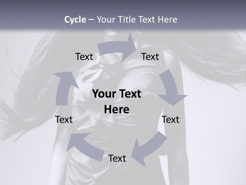 Girl Flying Hair PowerPoint Template