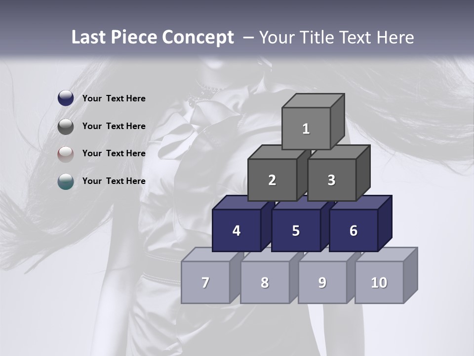 Girl Flying Hair PowerPoint Template