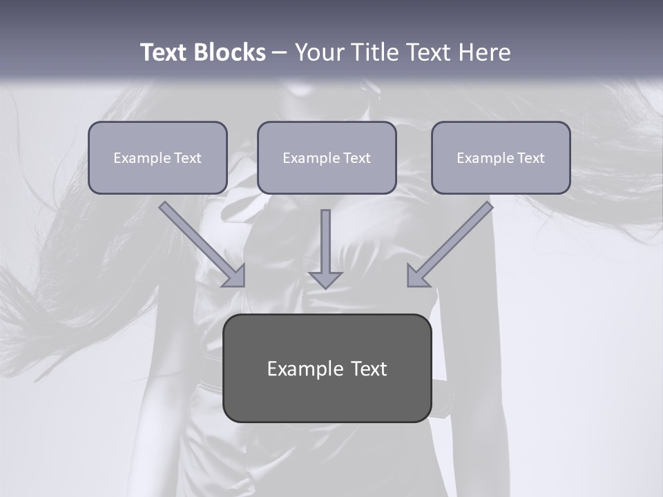 Girl Flying Hair PowerPoint Template