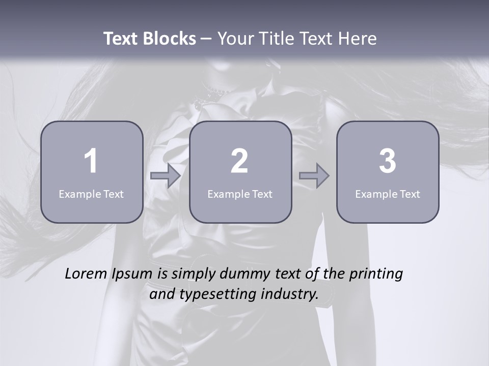 Girl Flying Hair PowerPoint Template