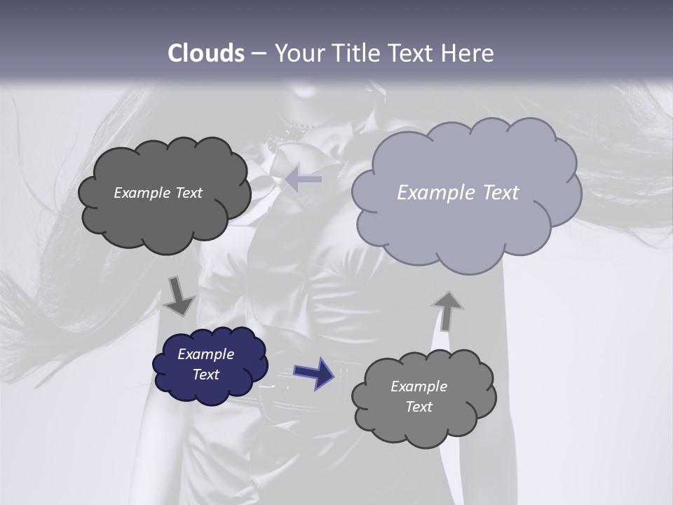 Girl Flying Hair PowerPoint Template