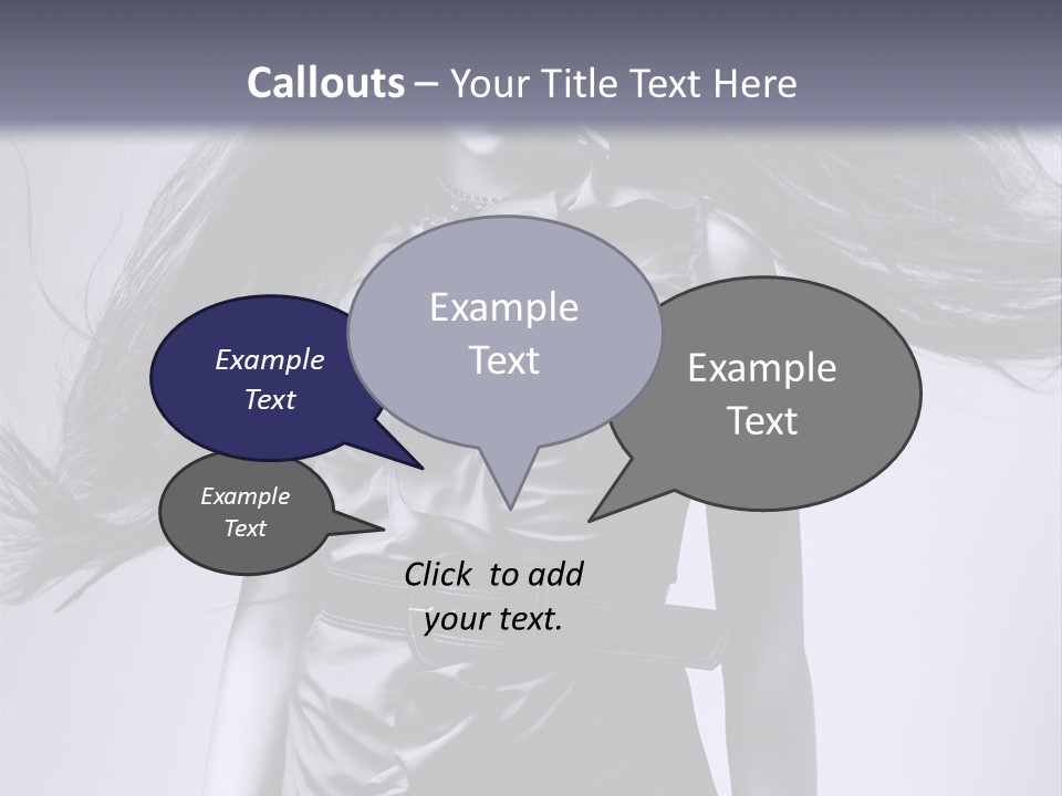 Girl Flying Hair PowerPoint Template