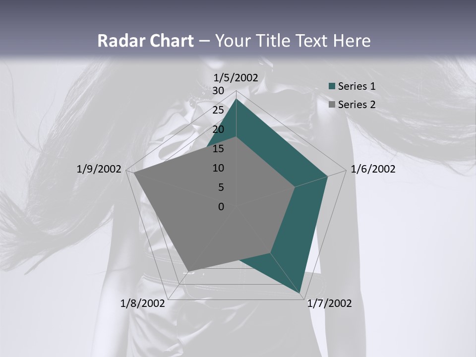 Girl Flying Hair PowerPoint Template