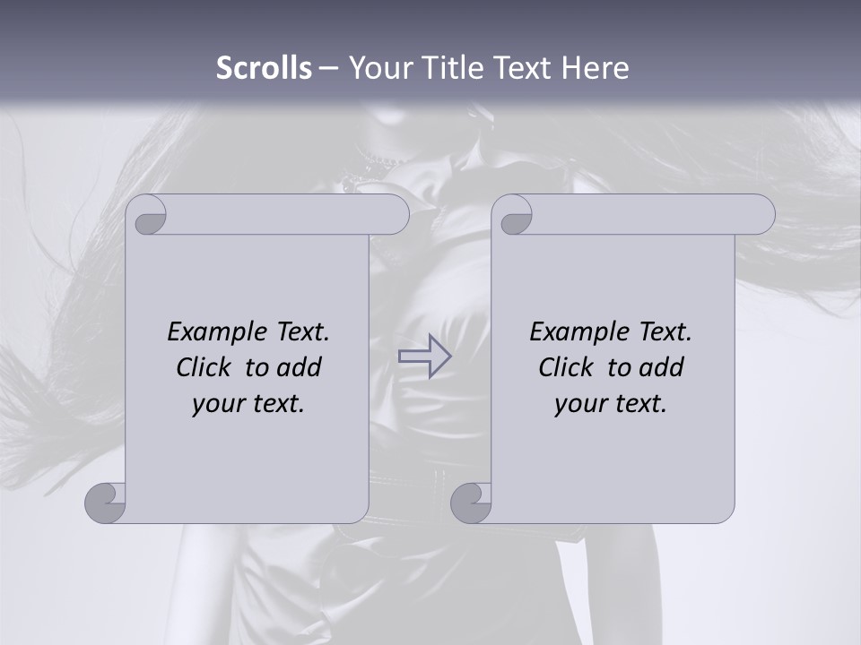 Girl Flying Hair PowerPoint Template