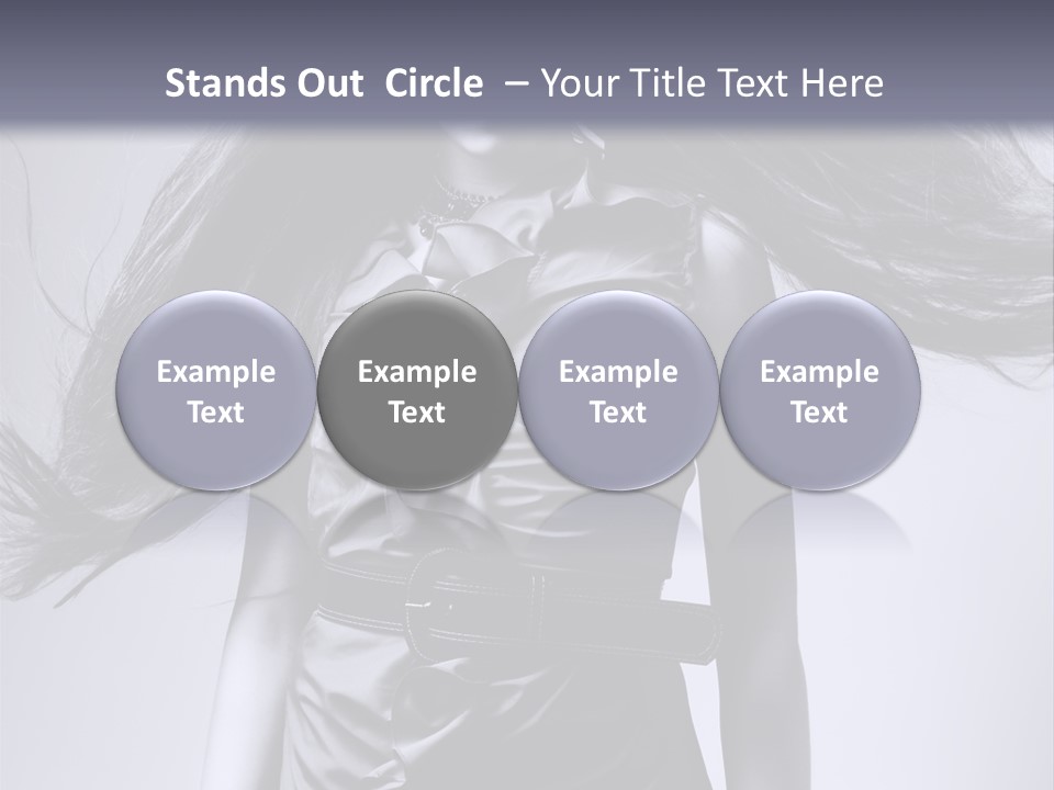 Girl Flying Hair PowerPoint Template