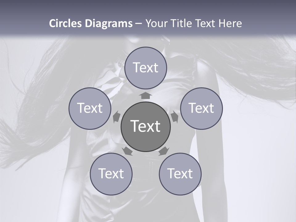 Girl Flying Hair PowerPoint Template