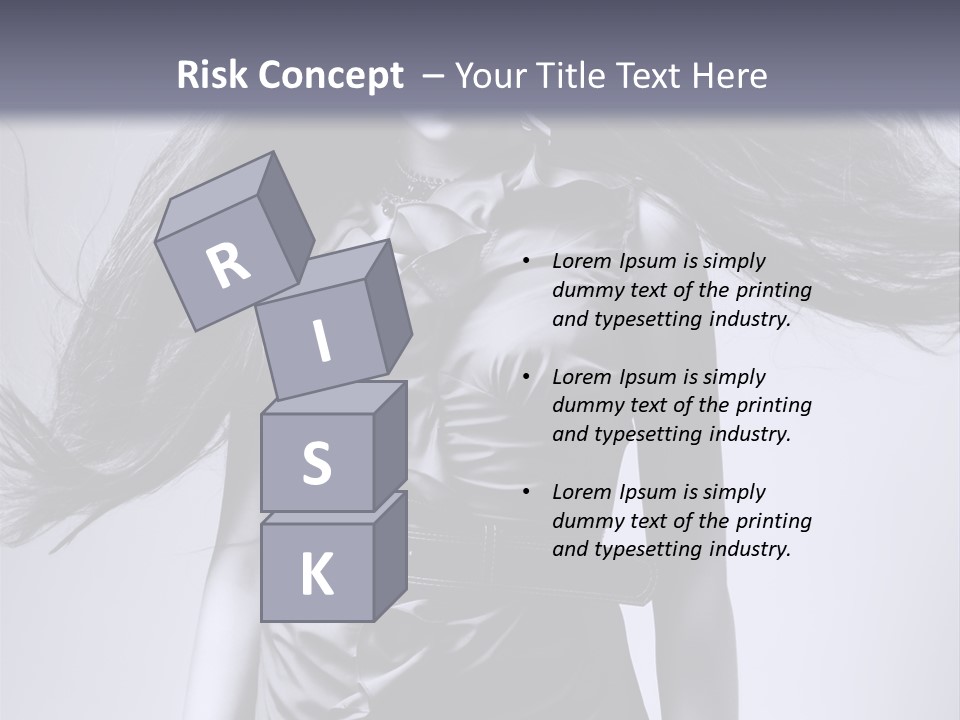 Girl Flying Hair PowerPoint Template