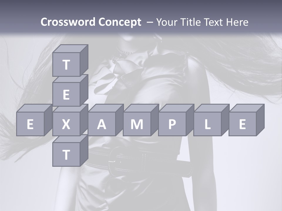 Girl Flying Hair PowerPoint Template