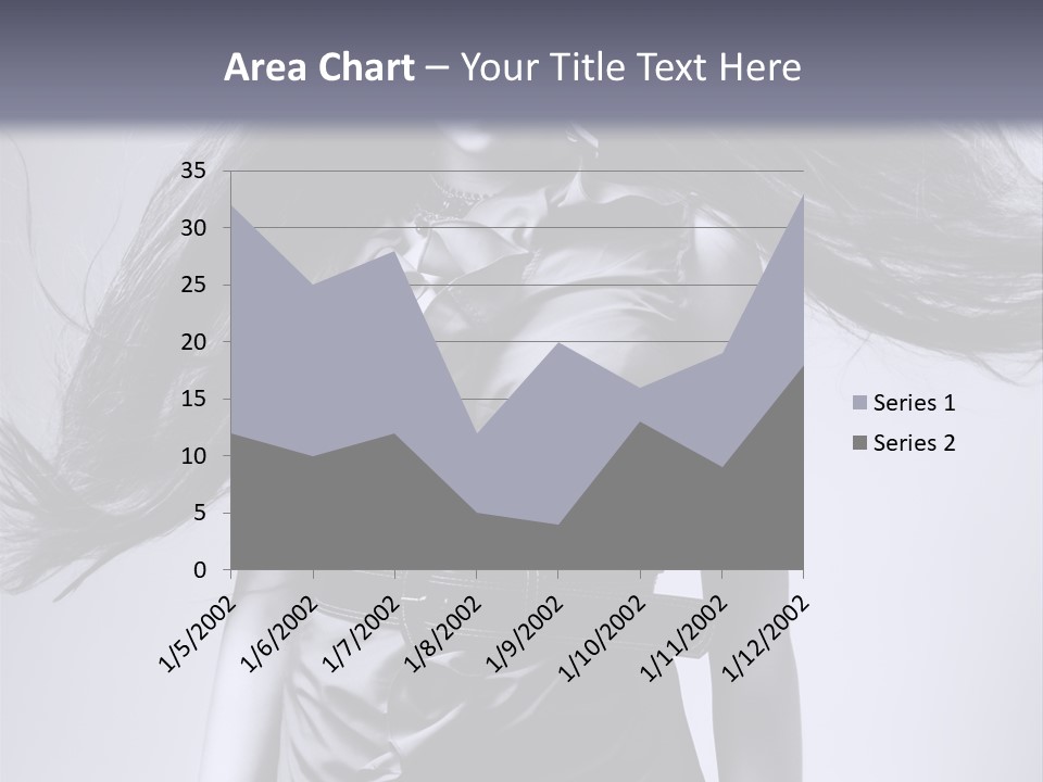 Girl Flying Hair PowerPoint Template