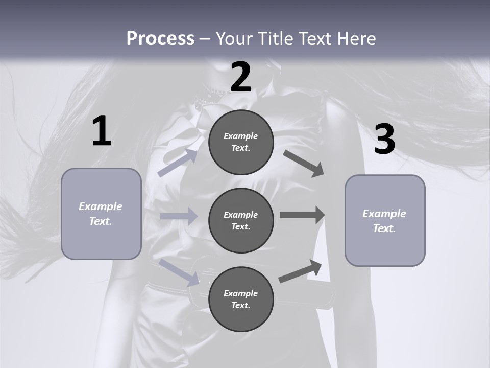 Girl Flying Hair PowerPoint Template