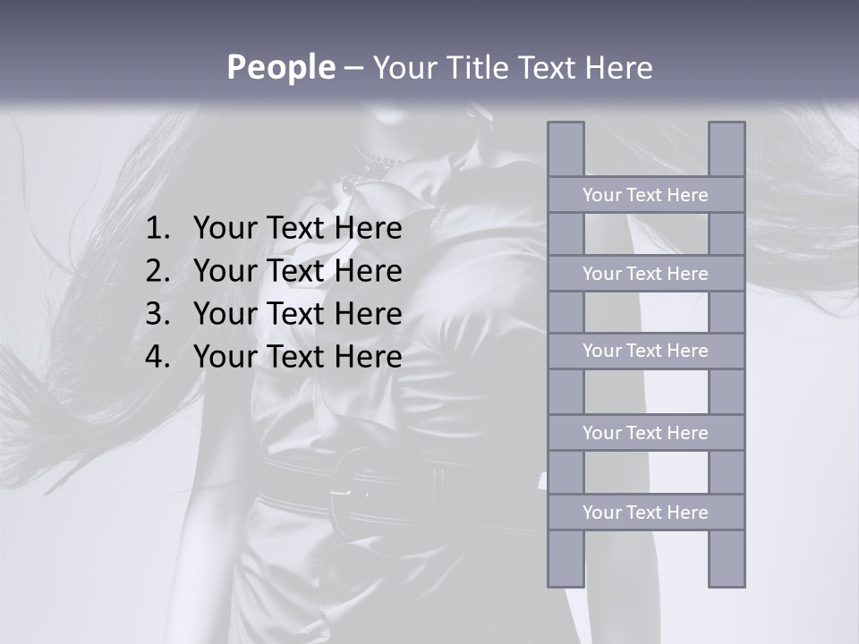 Girl Flying Hair PowerPoint Template