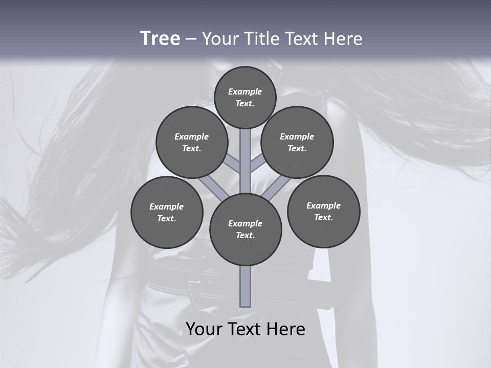 Girl Flying Hair PowerPoint Template